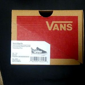Vans black checkered shoes